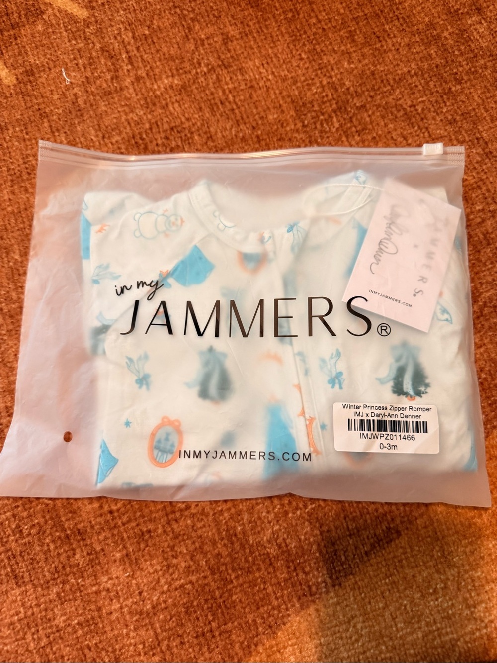 In My Jammers Frozen Zipper Romper 0-3 months NWT